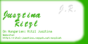 jusztina ritzl business card